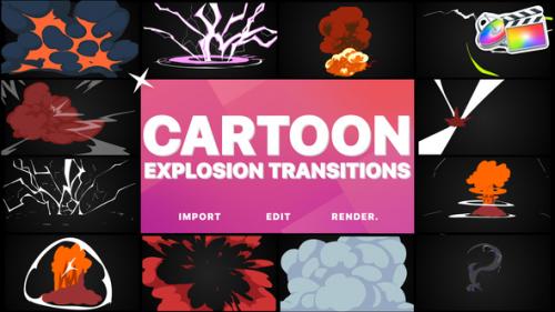 Videohive - Cartoon Explosions Transitions | FCPX - 43068959 - 43068959