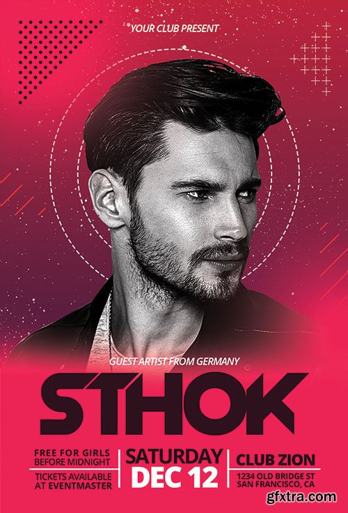 Psd Flyer Exclusive Electro DJ Club party design templates