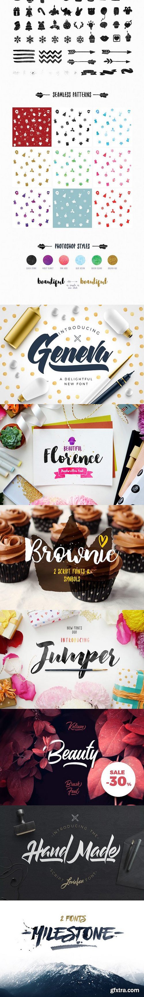 Christmas Bundle of 7 Fonts