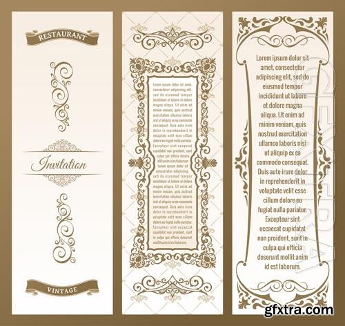 Vector vertical labels frame packaging of design elements Vector vertical labels frame packaging of design elements