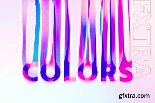 Color leak text effect psd Color leak text effect psd
