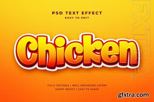 Cartoon 3d chicken text effect psd Cartoon 3d chicken text effect psd