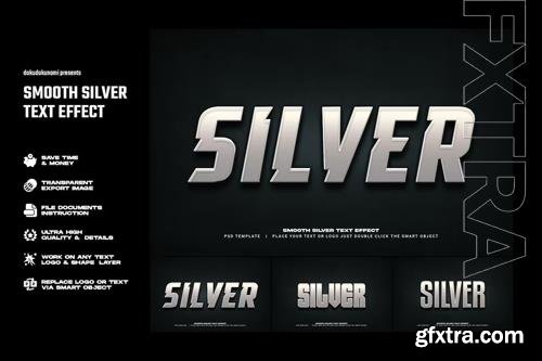 Smooth silver text effect Smooth silver text effect