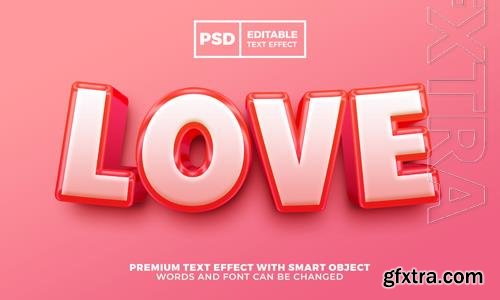 PSD love 3d editable text effect premium psd PSD love 3d editable text effect premium psd