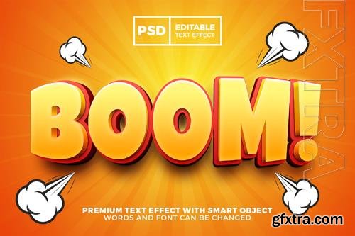 PSD boom cartoon comic 3d editable text effect style PSD boom cartoon comic 3d editable text effect style