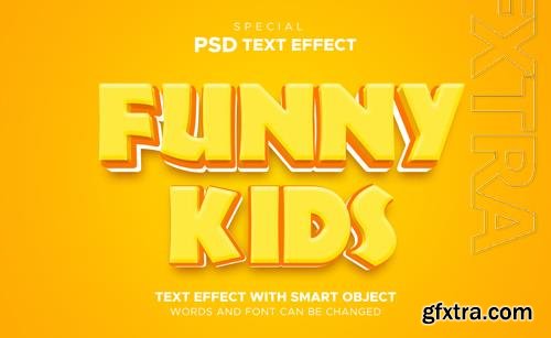 PSD 3d editable funny kids text effect PSD 3d editable funny kids text effect