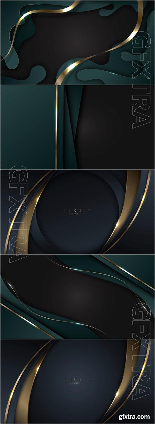 Vector abstract 3d elegant golden wave curved lines Vector abstract 3d elegant golden wave curved lines