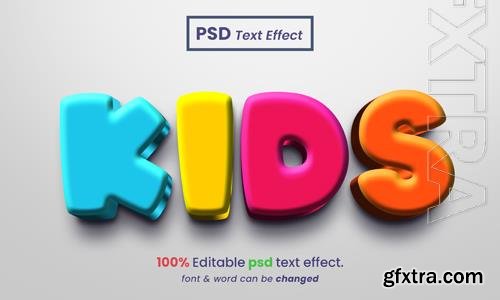 PSD kids 3d text effect multiple color psd text effect PSD kids 3d text effect multiple color psd text effect