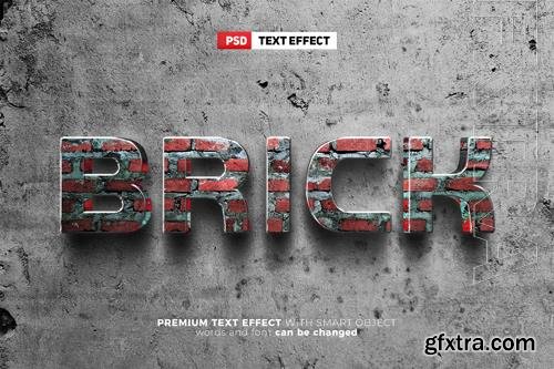 Super brick wall 3d editable text effect mockup Super brick wall 3d editable text effect mockup