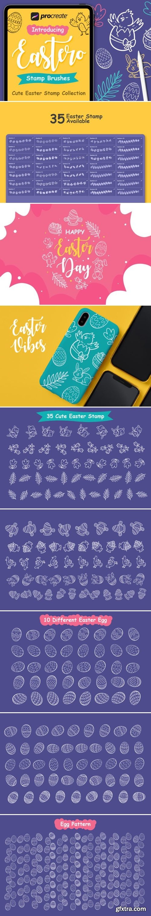 Easter Stamp Procreate Brushes 58313181