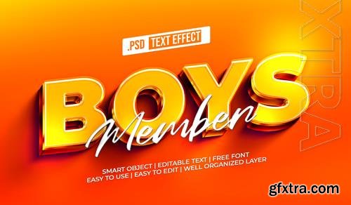 Boys text style effect Boys text style effect