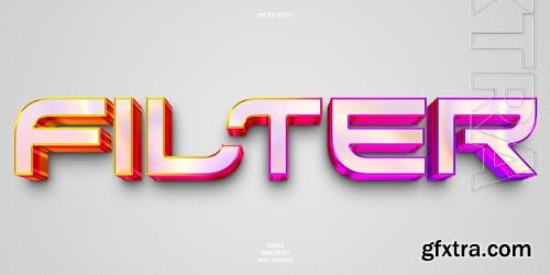 Filter 3d editable text effect Filter 3d editable text effect