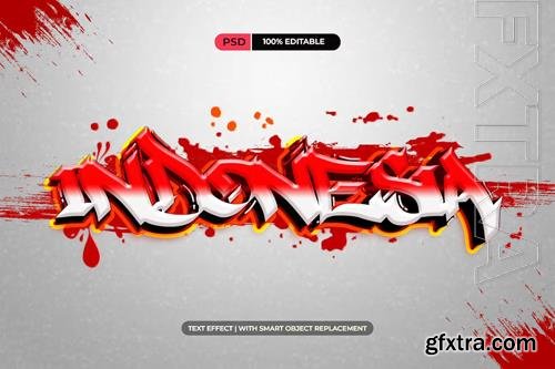 Indonesia Independence Day graffiti - text effect Indonesia Independence Day graffiti - text effect