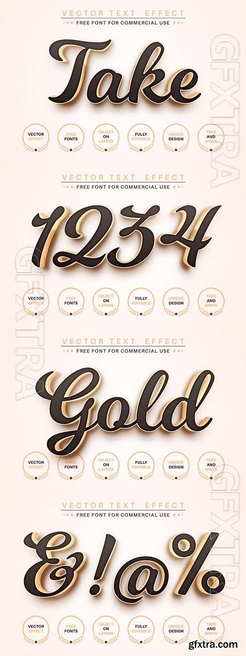 Dark Gold - Editable Text Effect, Font Style Dark Gold - Editable Text Effect, Font Style