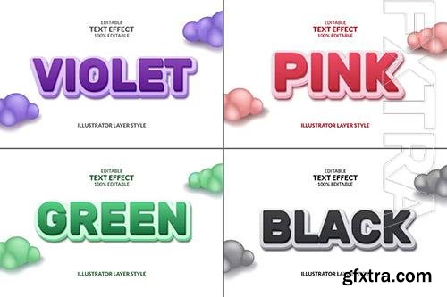4 color editable text effect 4 color editable text effect