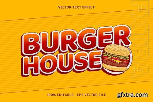 Burger House text effect vector Burger House text effect vector
