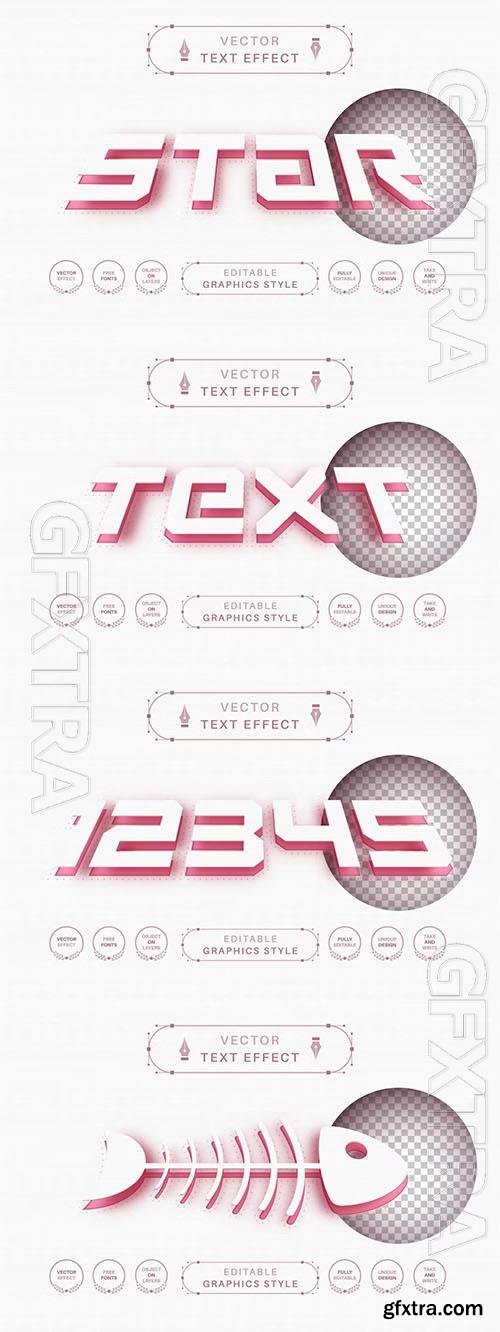 Pink Paper - editable text effect, font style