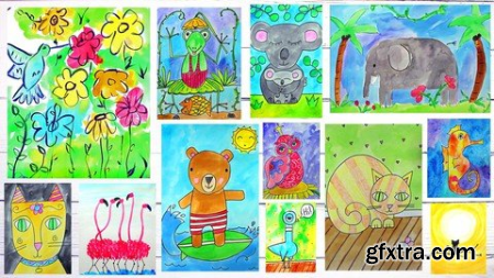 Art School For Beginners Draw & Paint 12 Cool Animals