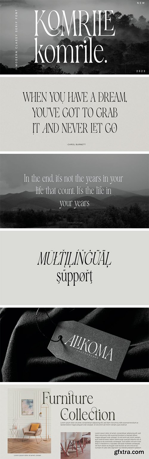 Komrile Font Family Komrile Font Family