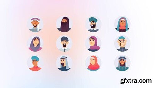 Videohive Muslim - Mini Avatars Concept 43088578