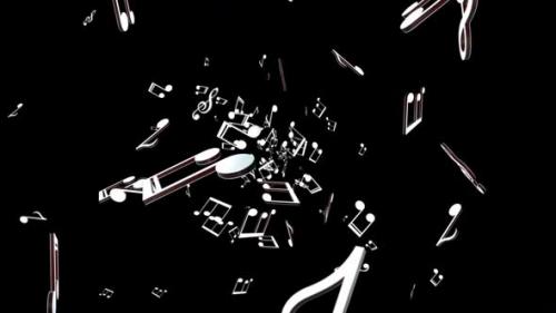 Videohive - Falling Musical Notes, Loopable - 43041745 - 43041745