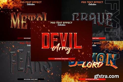 Dark side demon 3d text effect template