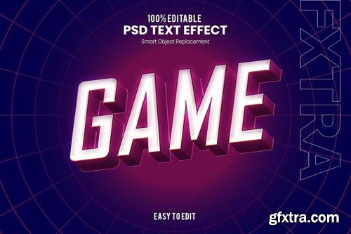 Game - Modern retro esports 3D text effect