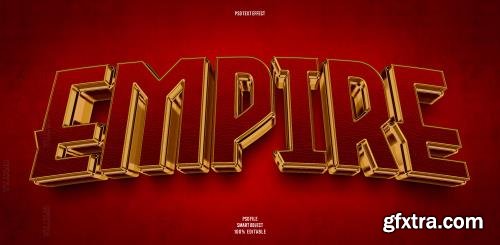 Empire 3d editable premium psd text effect