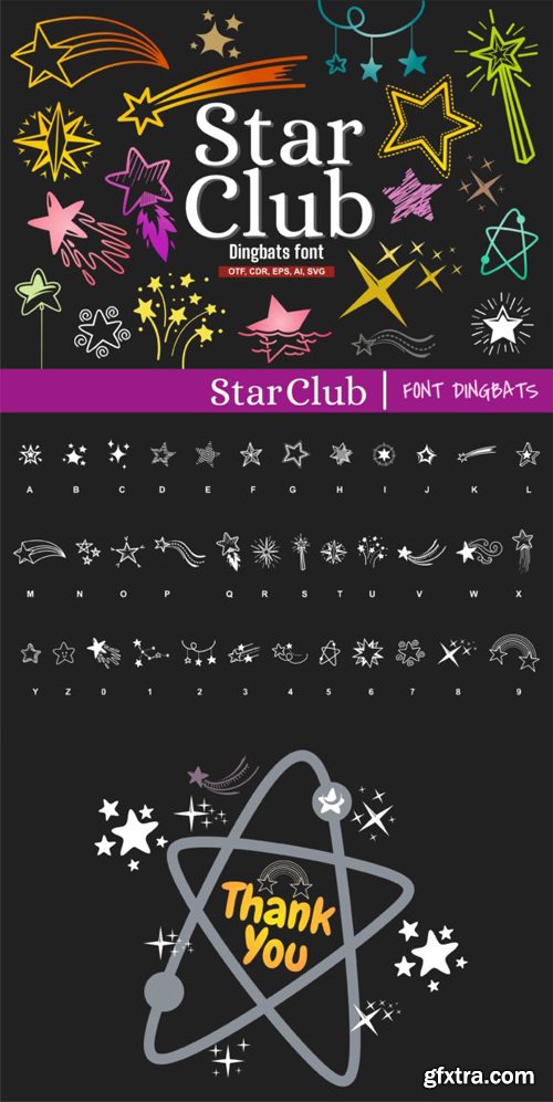Star Club - Cool Dingbats Font Star Club - Cool Dingbats Font