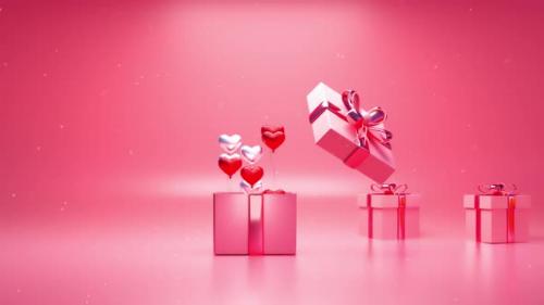 Videohive - Happy Valentines Day Love Gift Heart Romance Suprise With No Title - 43093570 - 43093570