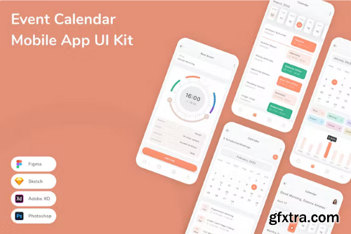 Event Calendar Mobile App UI Kit Y9R5YBL