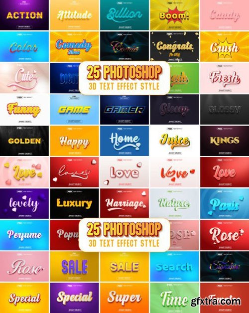 3D Text Effect Style Bundle [V1+V2]