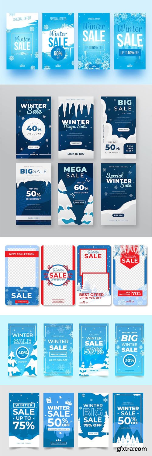 40+ Winter Sales Instagram Stories Vector Design Templates 40+ Winter Sales Instagram Stories Vector Design Templates