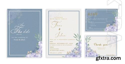 PSD wedding invitation watercolor style vol 3