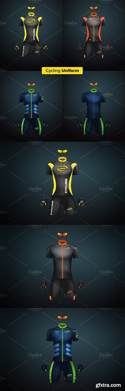 Realistic vector cycling uniform set