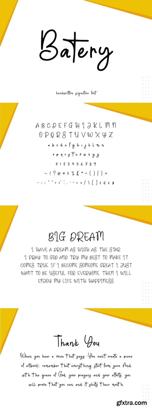 Batery - Script Handwritten Font