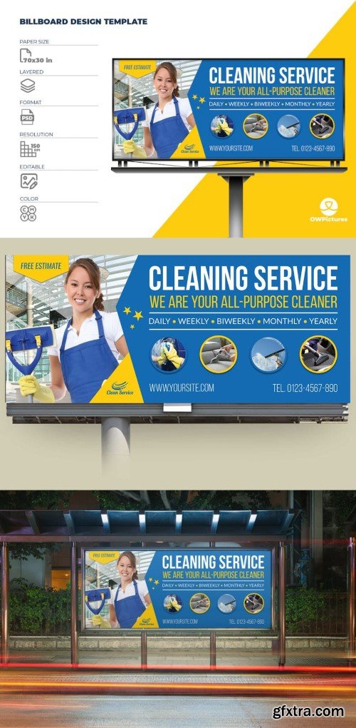 Cleaning Services Billboard Template