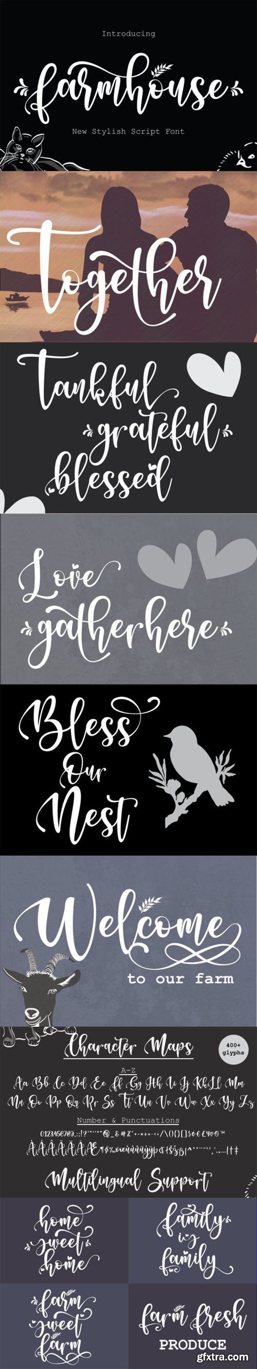 Farmhouse - Modern Stylish Script Font Farmhouse - Modern Stylish Script Font