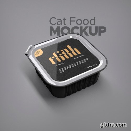 Psd pet food container mockup