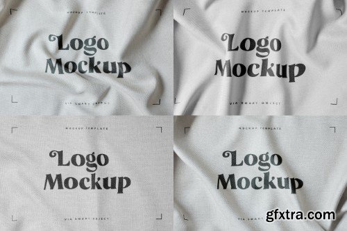 Fabric print logo mockup