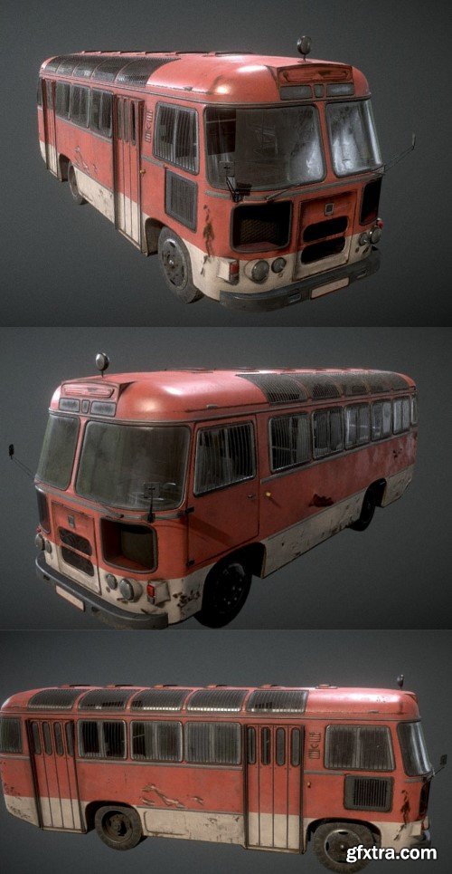 Prison Bus 3D Model