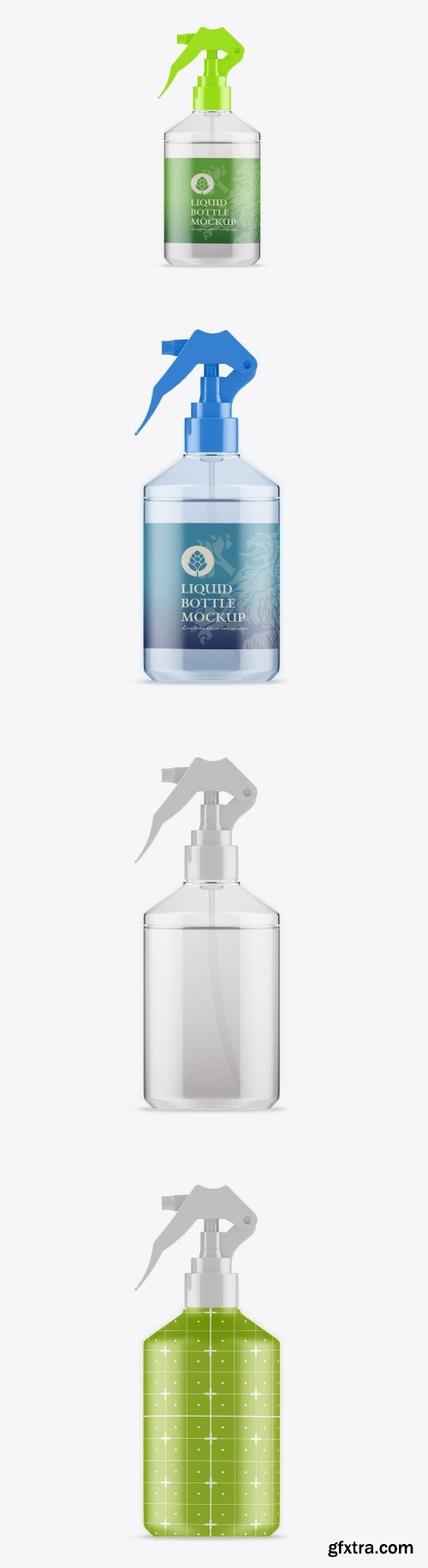 Clear Glass Spray Bottle Mockup