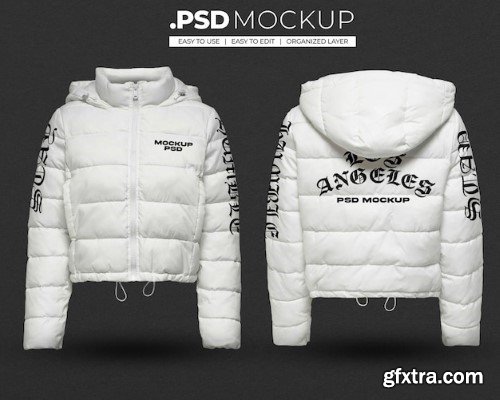 PSD puffer jacket mockup