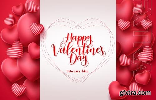 Happy valentine's day background with hearts