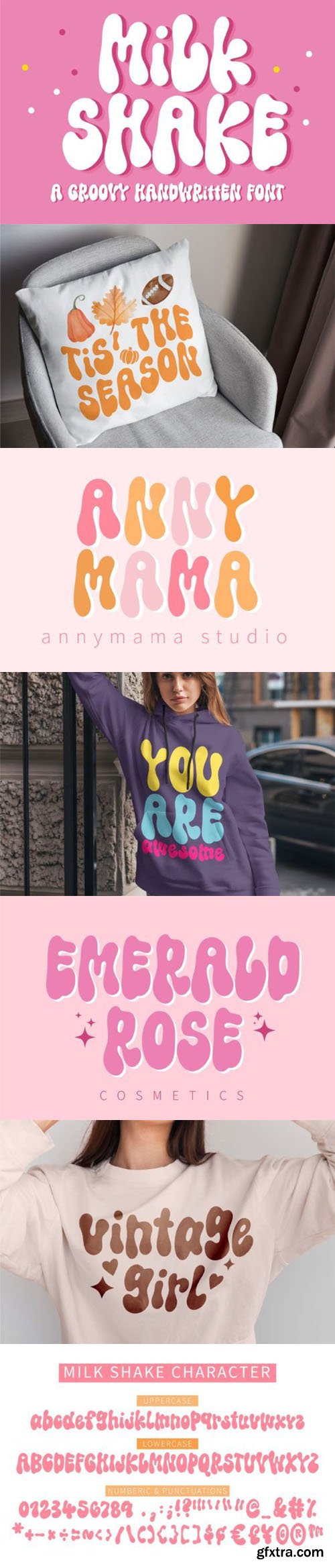 Milkshake - Groovy Handwritten Display Font Milkshake - Groovy Handwritten Display Font