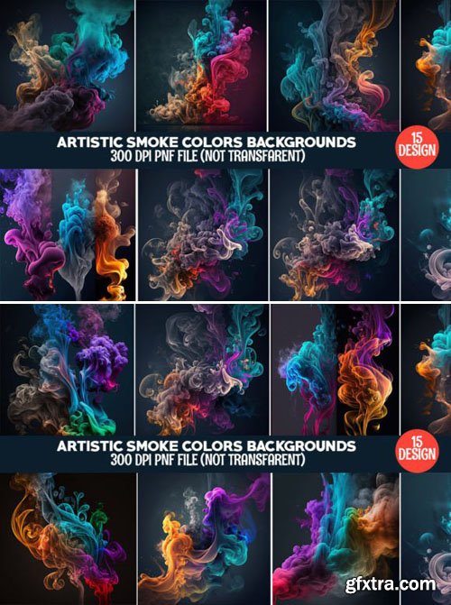 Artistic Smoke Colors Backgrounds Bundle Artistic Smoke Colors Backgrounds Bundle