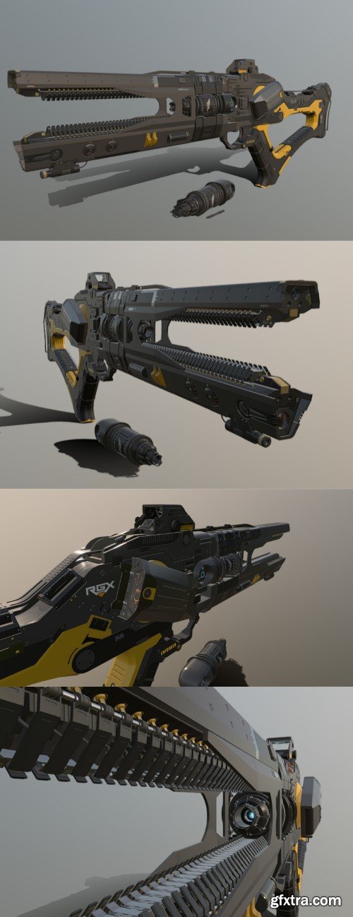 Rail-Gun Sci-Fi 4F 3D MODEL