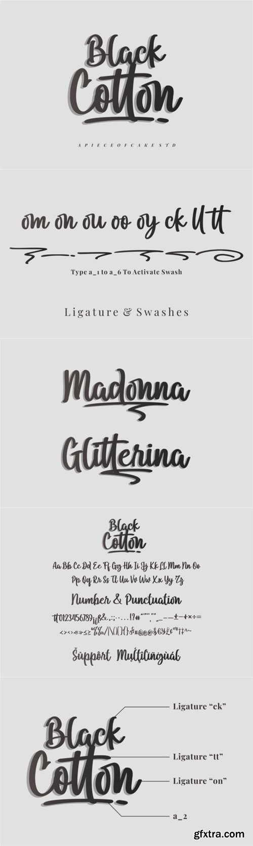 Black Cotton - Delicate Handwritten Font Black Cotton - Delicate Handwritten Font