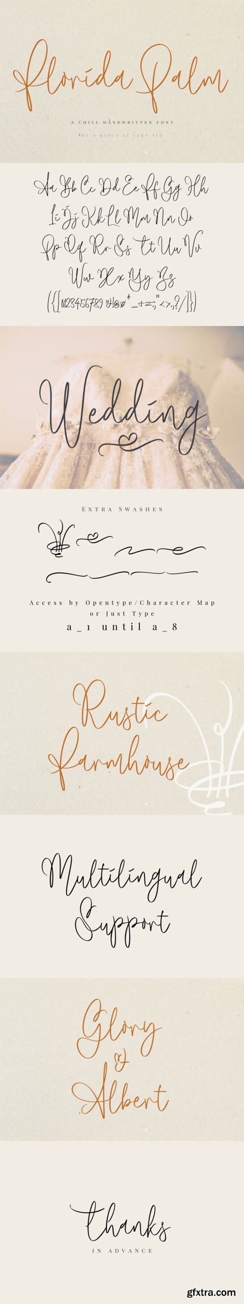 Florida Palm - Gorgeous Thin Script Font Florida Palm - Gorgeous Thin Script Font