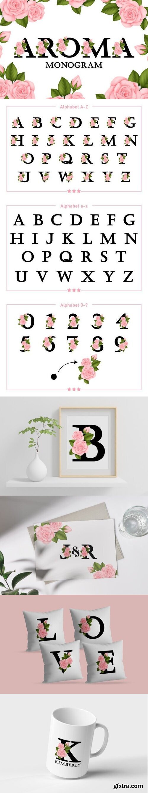 Aroma Monogram Font